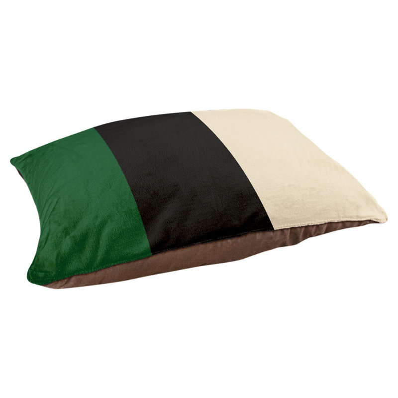Coussin Milwaukee, Moyen (l 28 po x P 18 po x H 9,5 po), Vert belle terre / noir / crème ville
