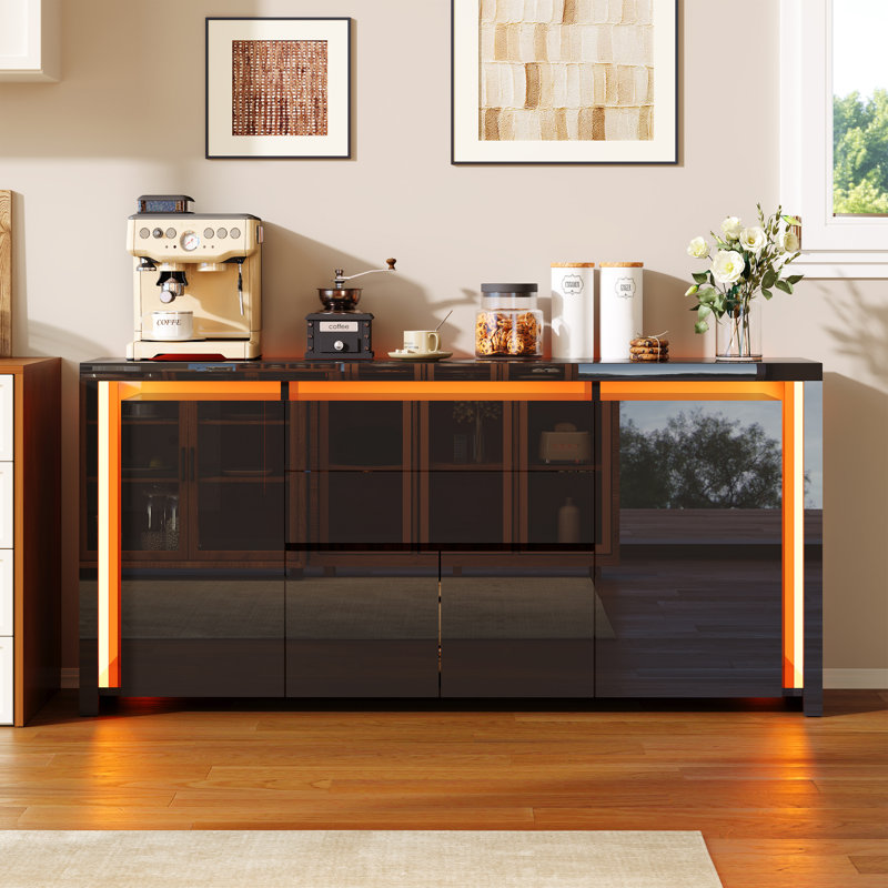 160cm Sideboard, Black
