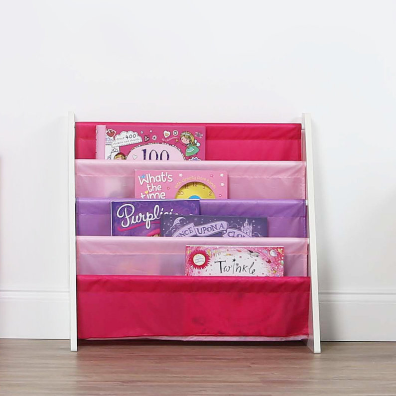 Présentoir de livres pour enfants Hoeft, Blanc / rose / mauve