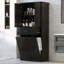 Armoire de rangement haute avec deux paniers à linge et un tiroir - noir-1162807757