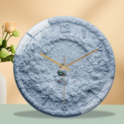 Horloge murale en verre 12 po Snowy