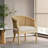 Wood And Cane Accent Chair-620678354