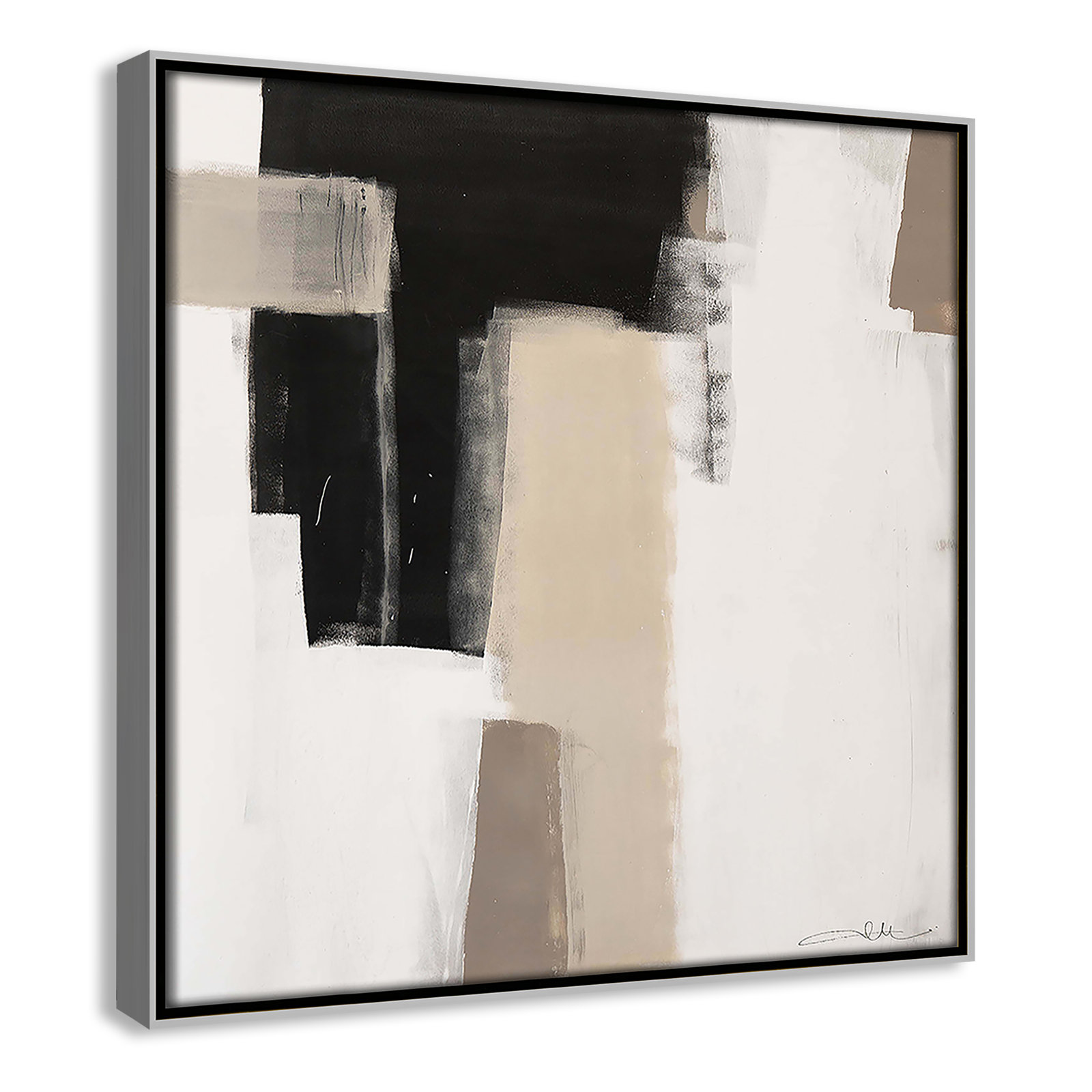 Earth Scapes I Print, Silver Floater Framed, 13.5" H x 13.5" W x 2" D