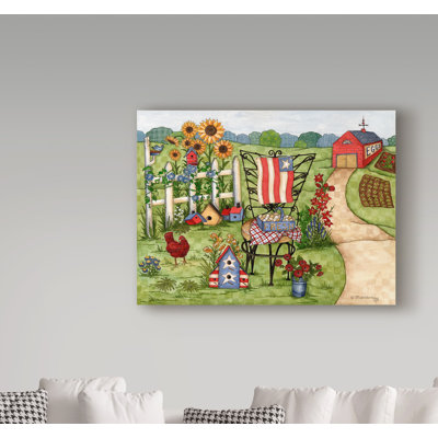 Dodgens 'Summer Americana' Acrylic Painting Print on Wrapped Canvas