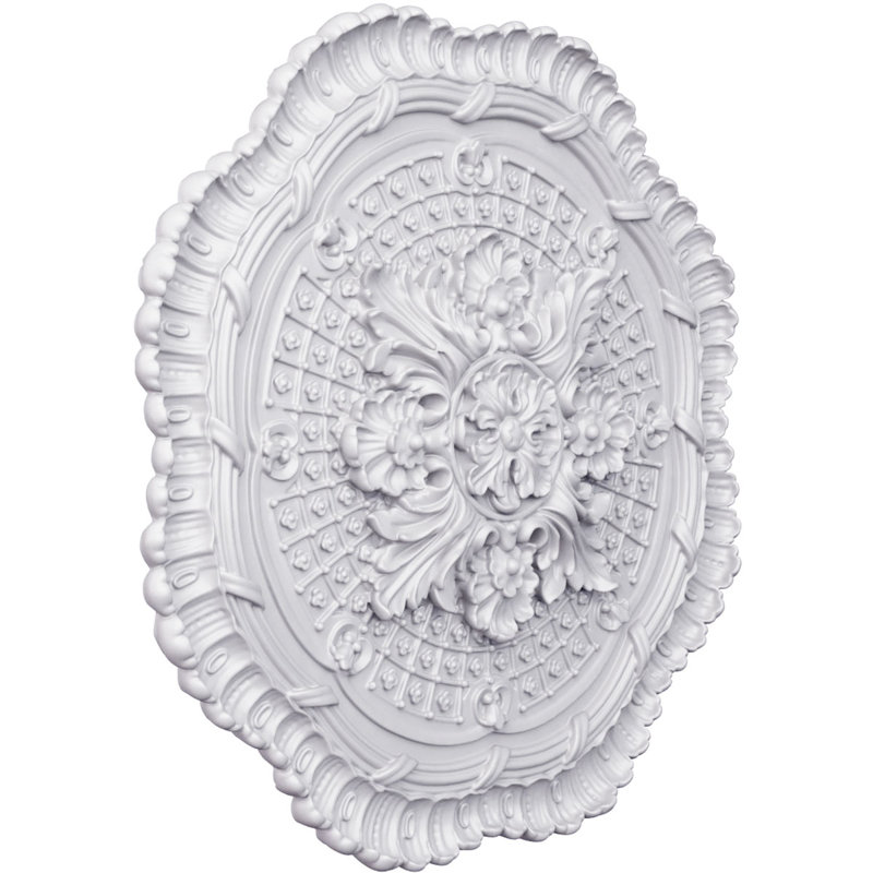 Médaillon de plafond Endurathane Sally, DO 22 1/2 po x P 2 po, apprêté en usine