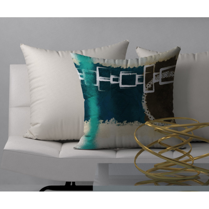 Coussin décoratif carré dynamique mémorable, 18 po x 18 po