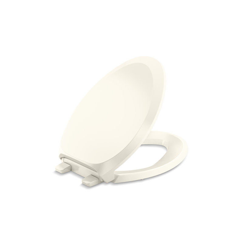 French Curve Elongated Toilet Seat, Biscuit, Non Ready Latch