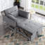 Chaise convertible 3 en 1 avec coussin, méridienne et canapé-lit
