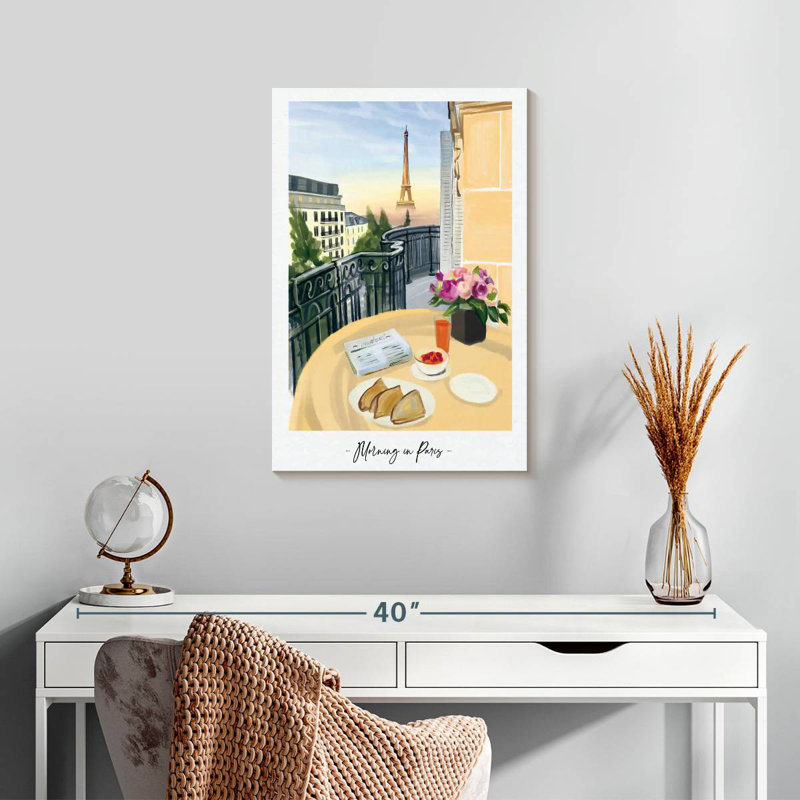 Petit déjeuner Paris View, H 24 po x l 16 po