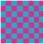 Couvre-lit matelassé à carreaux rose et bleu-130510174