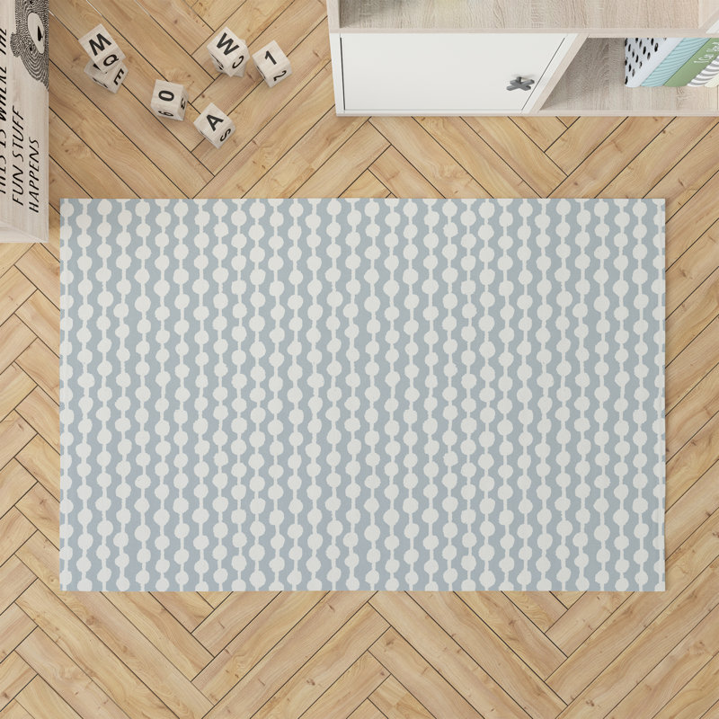 Tapis de jeu Dot Dot, Bleu ardoise / bleu, Rectangle 48 po x 72 po