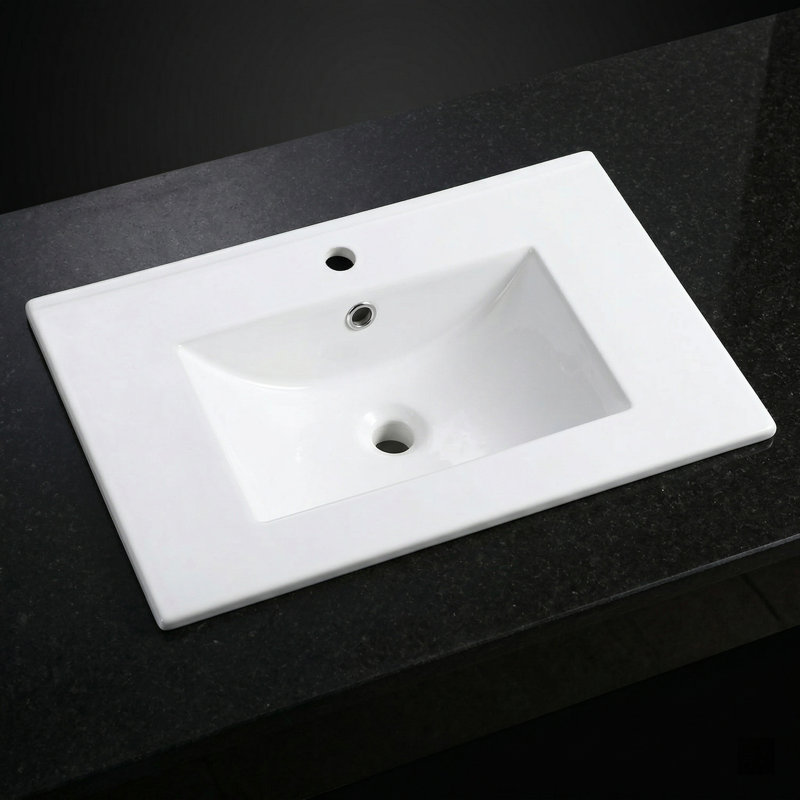 Meuble-lavabo en céramique 30 po blanc