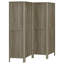 Paravent en bois gris et cloison pliante 4 panneaux gris clair | Idée de cadeau-120993496