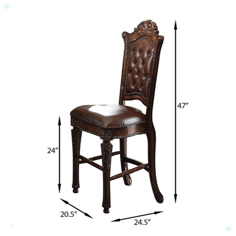 Tabourets à hauteur de comptoir avec garniture cloutée (ensemble de 2)