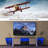 Modern Entertainment Center With Large Storage & Multiple Modes Lights, Black Tv Console