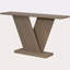 Console Mirod avec placage naturel avec base en V pour une polyvalence classique, parfaite pour exposer vos articles préférés Assemblage facile-1625307916