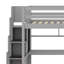 Lit mezzanine avec bureau, tablettes de rangement et escalier-44656328
