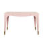 Tapered Leg, One Drawer Desk With Antique Brass Foot Caps-2141482652