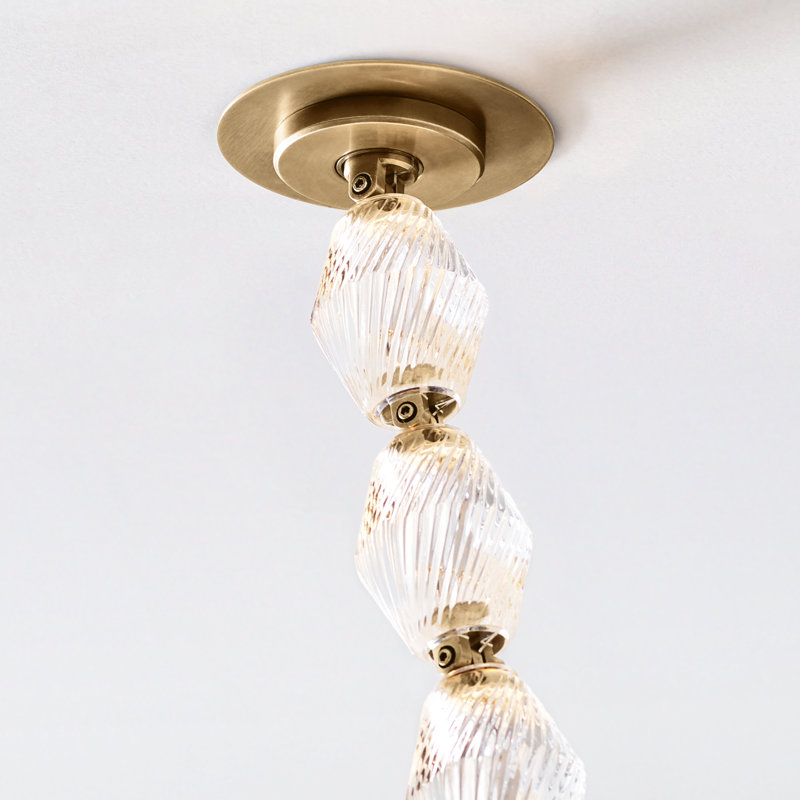 Collier 240 Chandelier, 254.8" H x 2" W x 2" D, Hand Rubbed Antique Brass