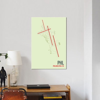 « philadelphia », impression sur toile, "aéroport diagram series"