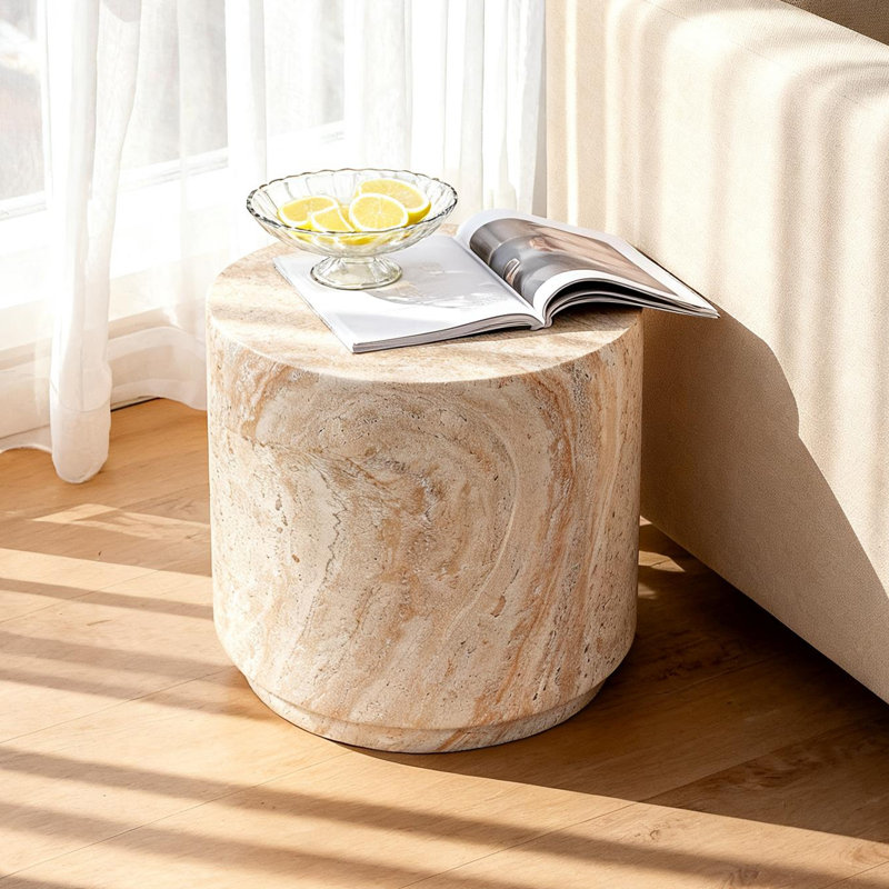 Cylindrical MGO Side Table