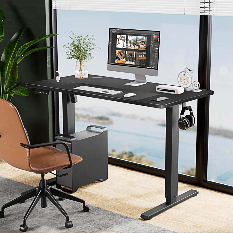 Bureau debout à hauteur ajustable Marther, Noir, H 28 po x l 39 po x P 23 po