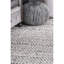 Tapis rayé ivoire et gris claire à motif de chevrons tissé à plat pour l'intérieur et l'extérieur Kallye-1861747609