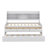 Wooden Captain Bed With Built-In Bookshelves,Three Storage Drawers And Trundle-1171833441-1171833440