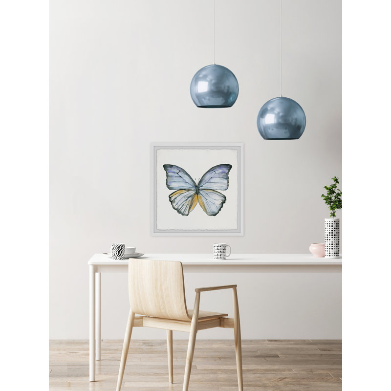 Blue Lace Wings by Marmont Hill - Single Picture Frame Print, 51cm x 51cm W