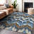 Premium Machine Washable Prisco Blue Rug-104670313