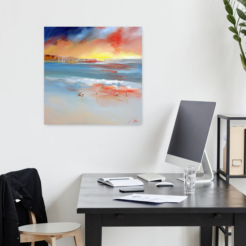 «Over The Club», art côtier abstrait, H 18 po x l 18 po