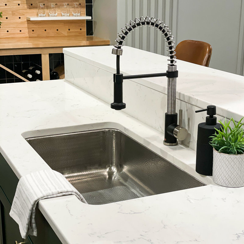 Rivera Crafted Stainless Steel 31" Single Bowl Undermount Kitchen Sink, Brushed