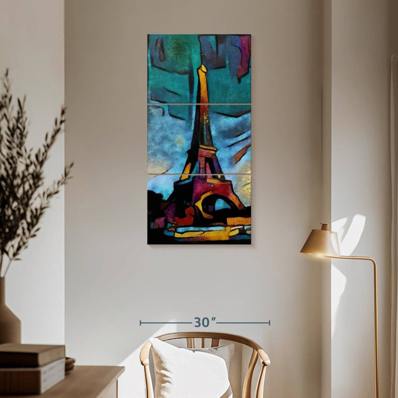 Abstract Eiffel Tower, 62" H x 30" W