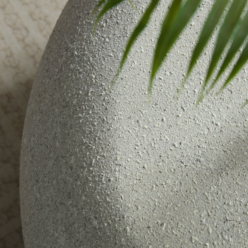 Table en fibre de verre Matte Rocks, elliptique de 43,41 po, sans assemblage pour les roches à café du salon, requise dans la pièce