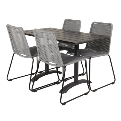 Devansh 4 - Person Patio Dining Set with Rectangular Table