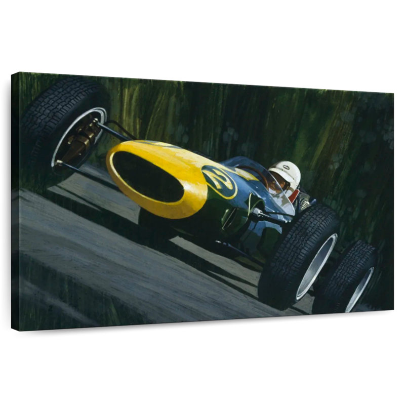 Voiture de course bleue Mehar, H 8 po x l 12 po