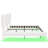 White  Boucle Floating Bed with Light,Queen-443969285