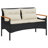  Garden Sofa Set Black