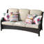 Ensemble de conversation en osier / rotin pour 5 personnes avec coussins et table basse-1649128575