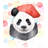 Artist panda Red Illustrative Duvet Cover | Home Decor