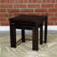 Ensemble de 2 tables gigognes en eucalyptus, espresso