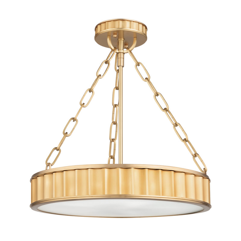 Middlebury 3-Light Pendant, Historic Nickel, 15.5"