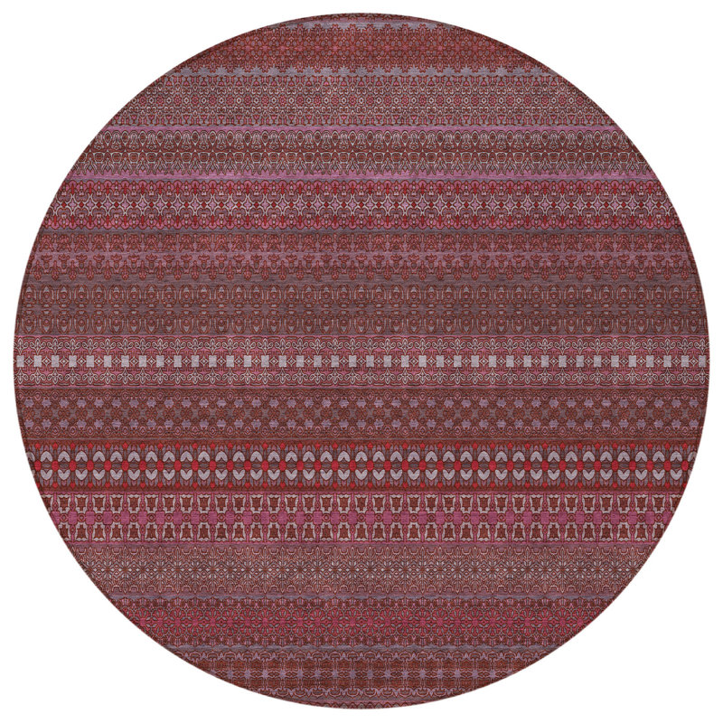 Tapis d'intérieur rond 8 po Merlot
