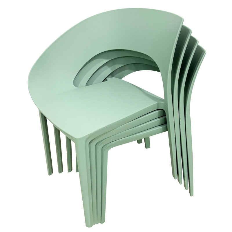 Chaise d'appoint en polypropylène Haze, Vert brume