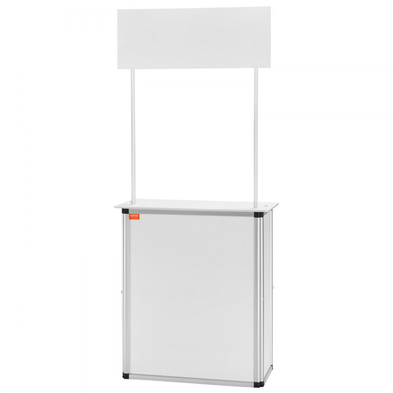 Promotion Counter Table, Portable Tradeshow Podium Table, 30.91" x 14.96" x 71.46"