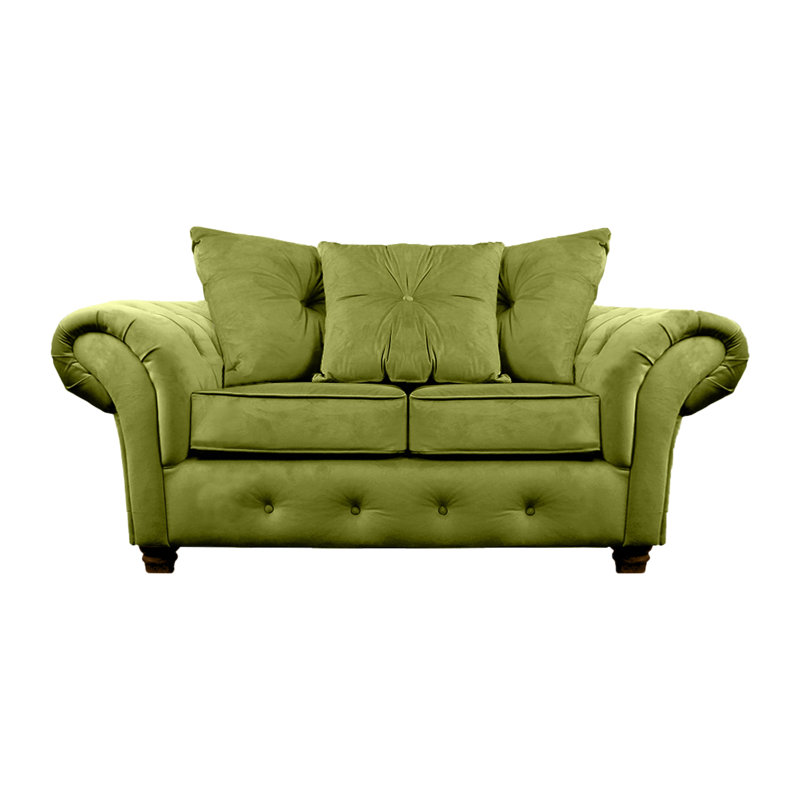 Lila 2 Seater Velvet Sofa, Olive