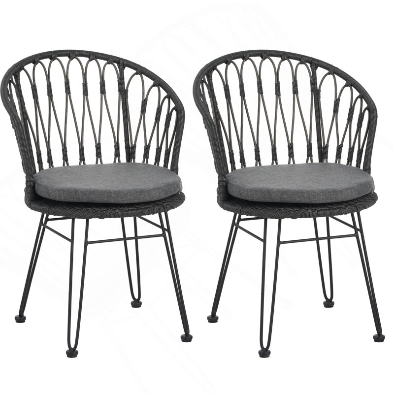 TAVON CHAIR, 2PCS avec 2 coussins, gris