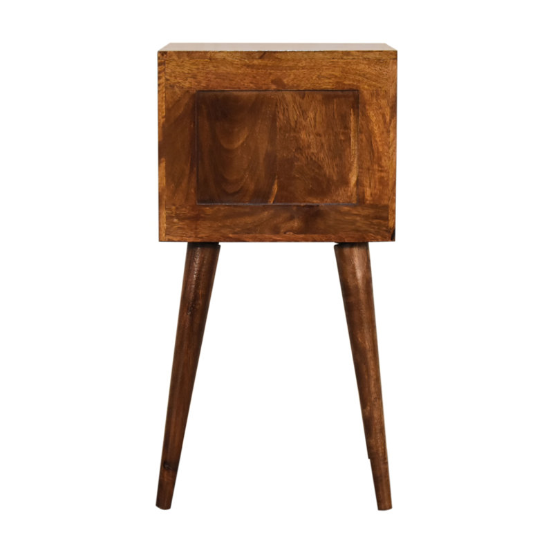 11.81'' W Solid Wood Nightstand, Brown