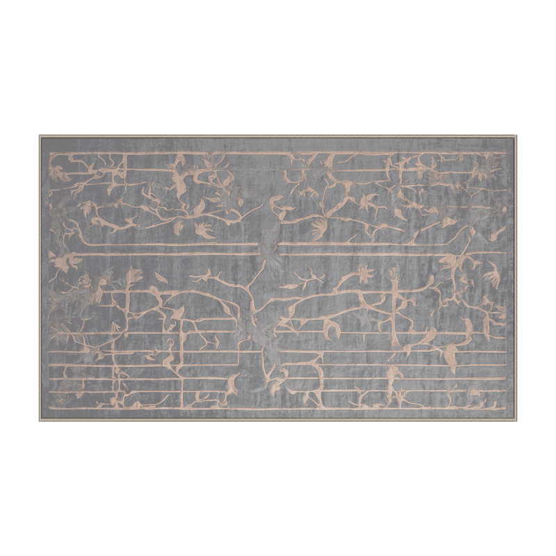 Machine Washable Beige Area Rug, Rectangle 6' x 9'