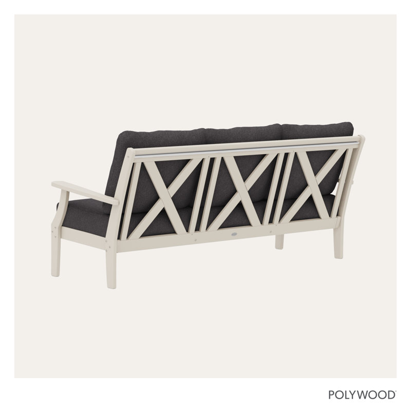Braxton Deep Seating Sofa, Sand/Ash Charcoal
